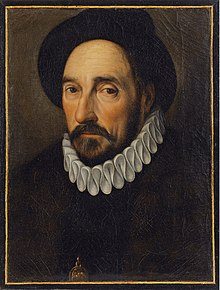 Pintura retratando o filósofo Montaigne.